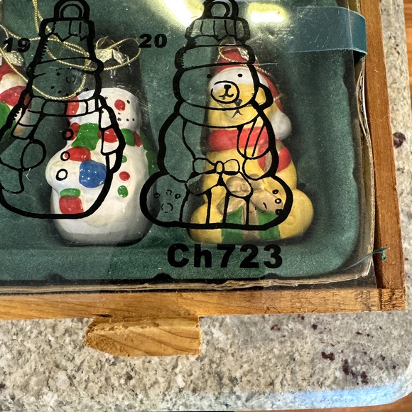 Thomas Pacconi Classics 20‎ Glass Christmas Ornaments N Wood Crate 2007 - Picture 8 of 11